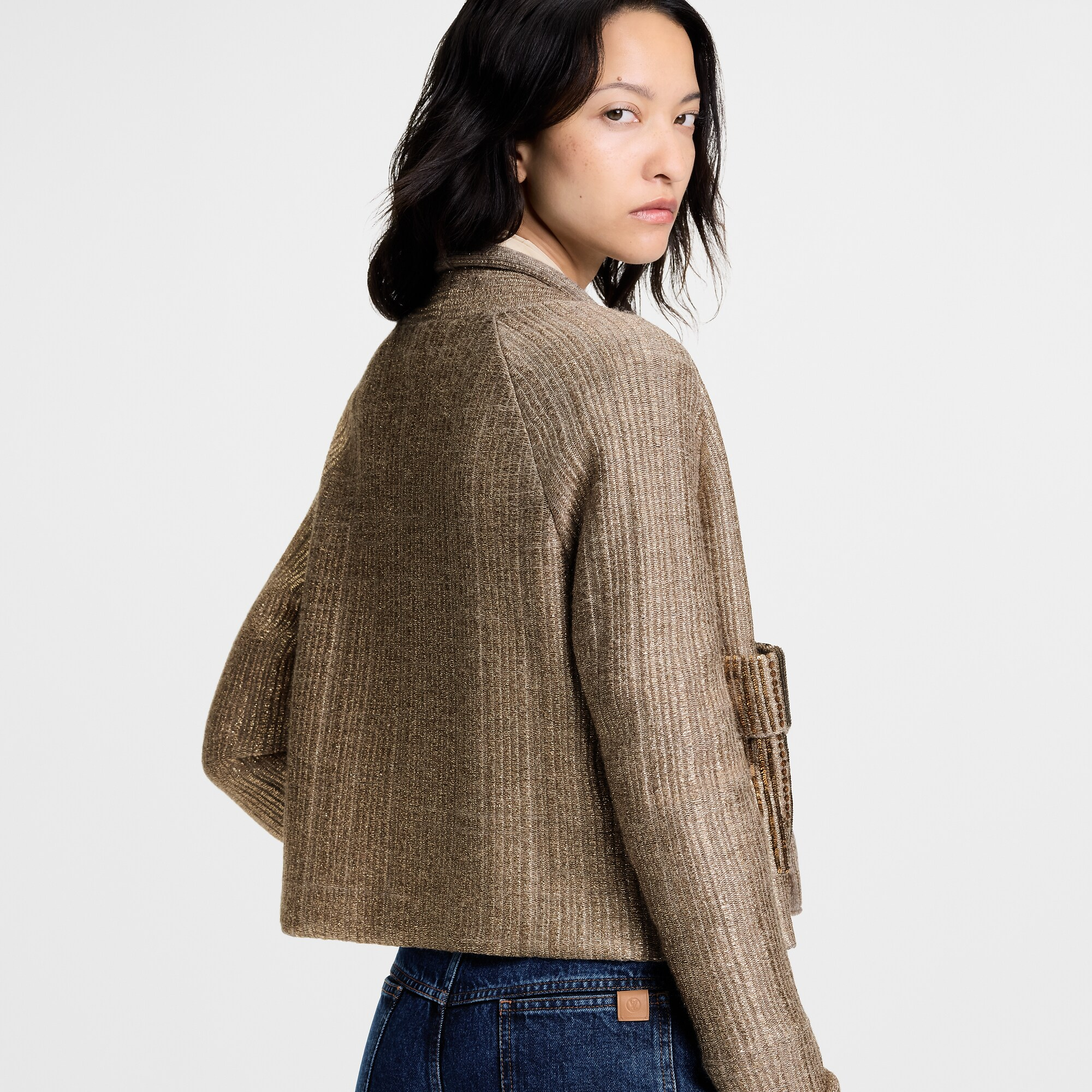 ボクシー グリッター ニット カーディガン - 画像 (4)