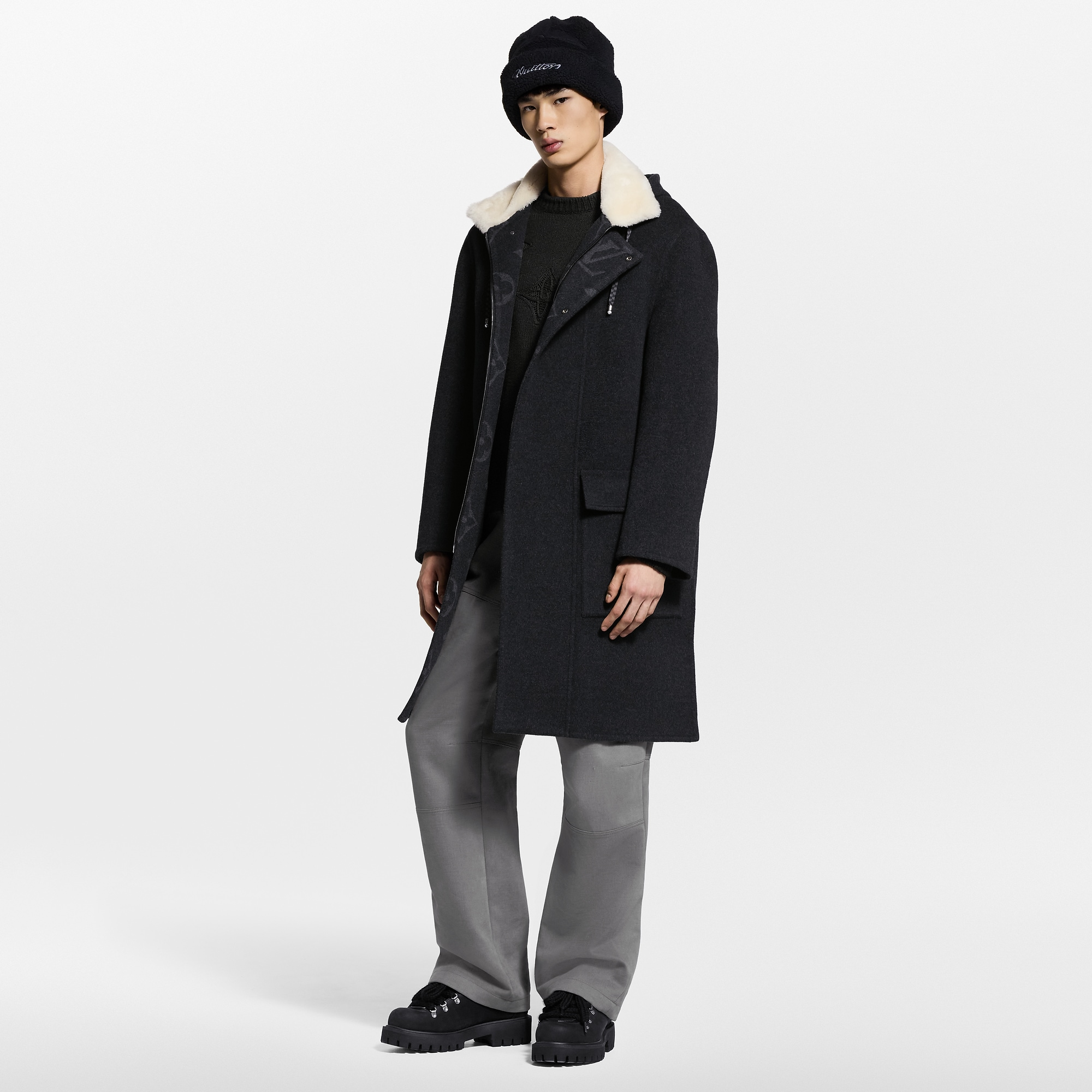カシミヤシルクブレンドダブルフェイスコート
