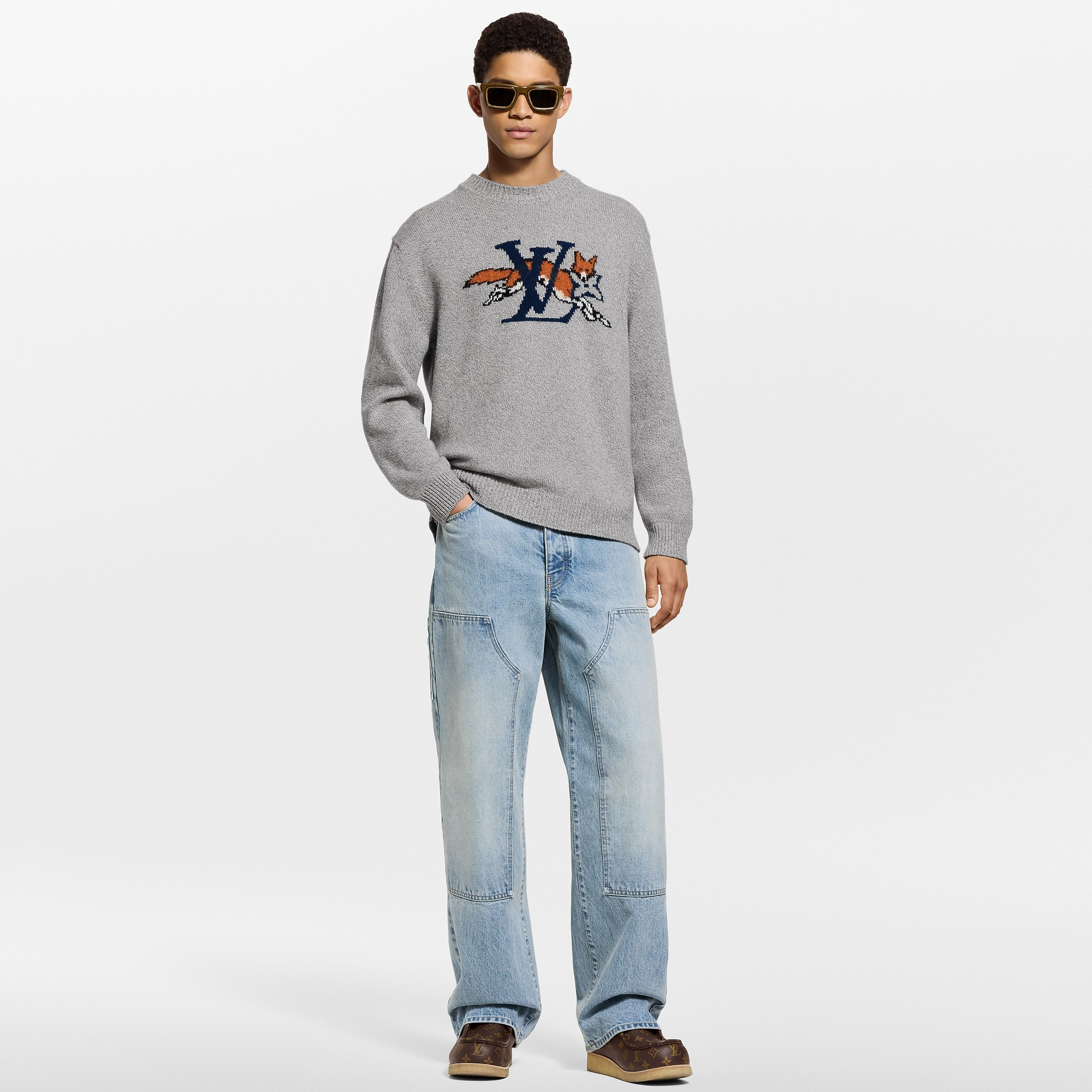 チャンキー ウールカシミヤ クルーネック