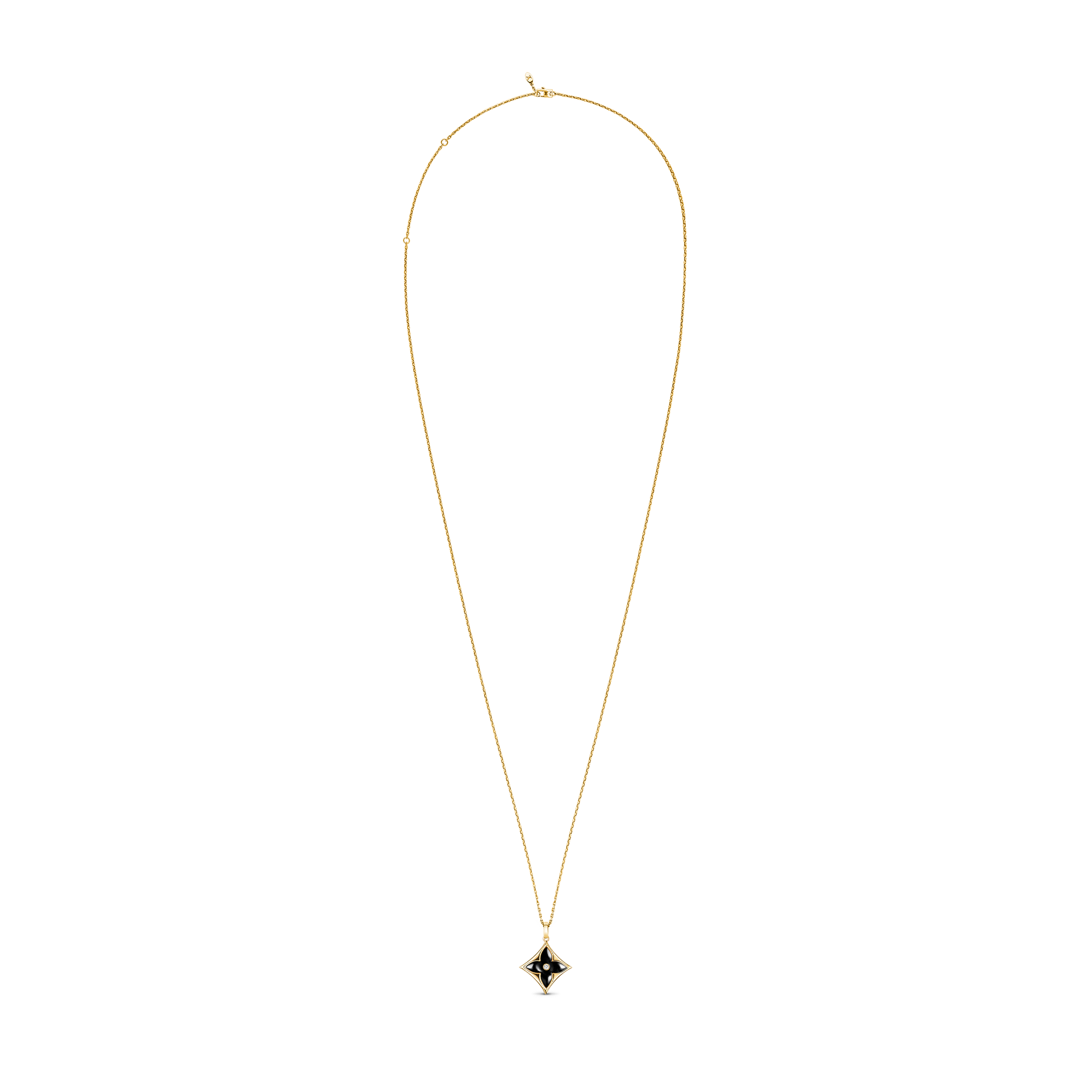 メダリオンネックレス ブロッサム XL(イエローゴールド×オニキス×ダイヤモンド) - 画像 (5)