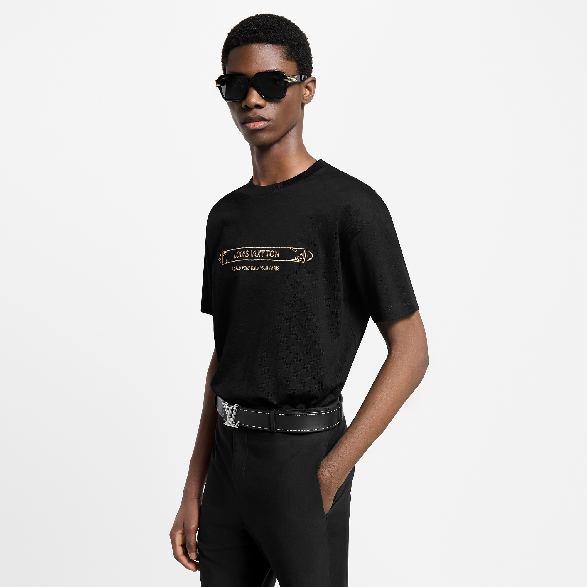 エンベリッシュド ダミエ ピケTシャツ - 画像 (3)