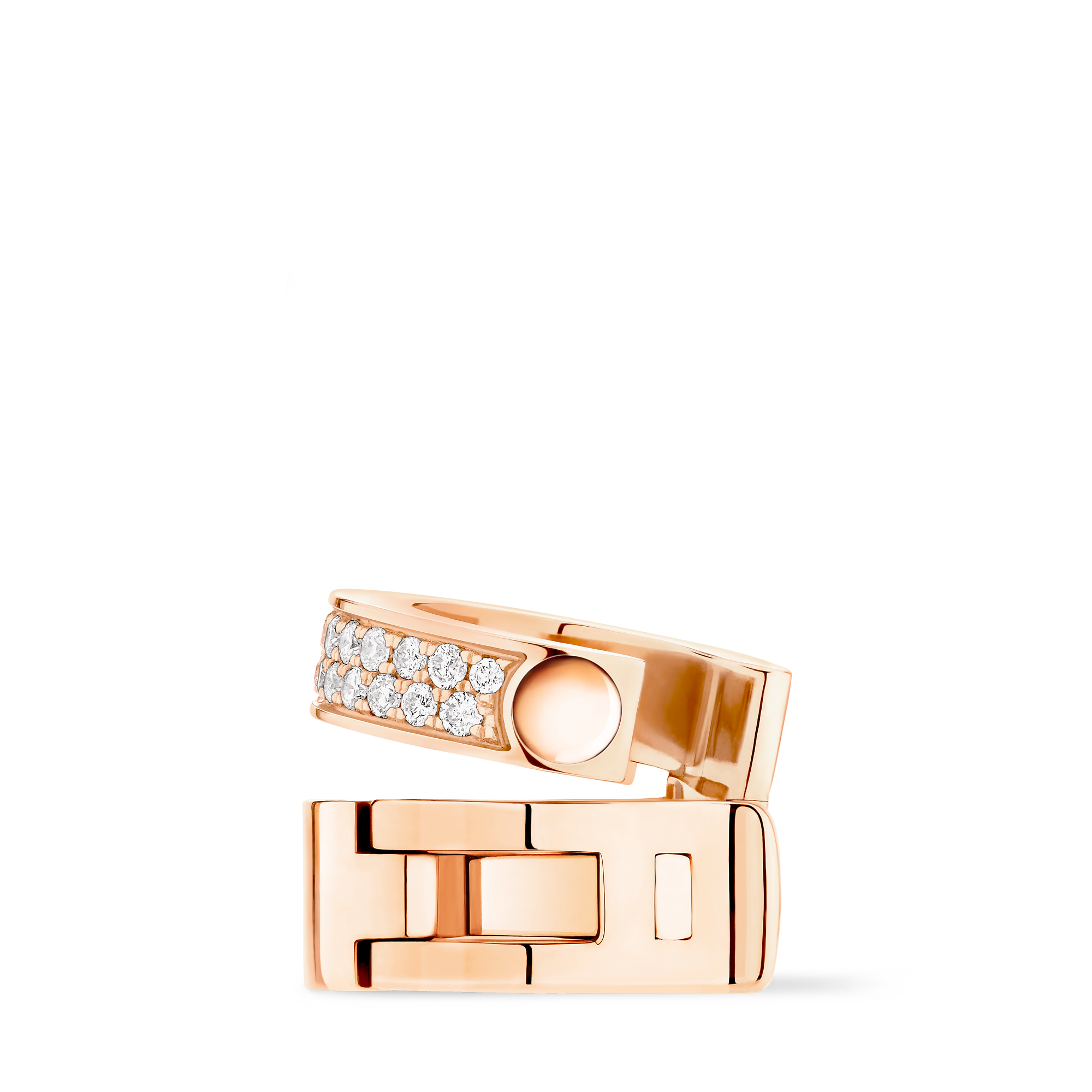 ピアス アンプラント ドゥーブル (ピンクゴールド×ダイヤモンド) 単品 - 画像 (3)