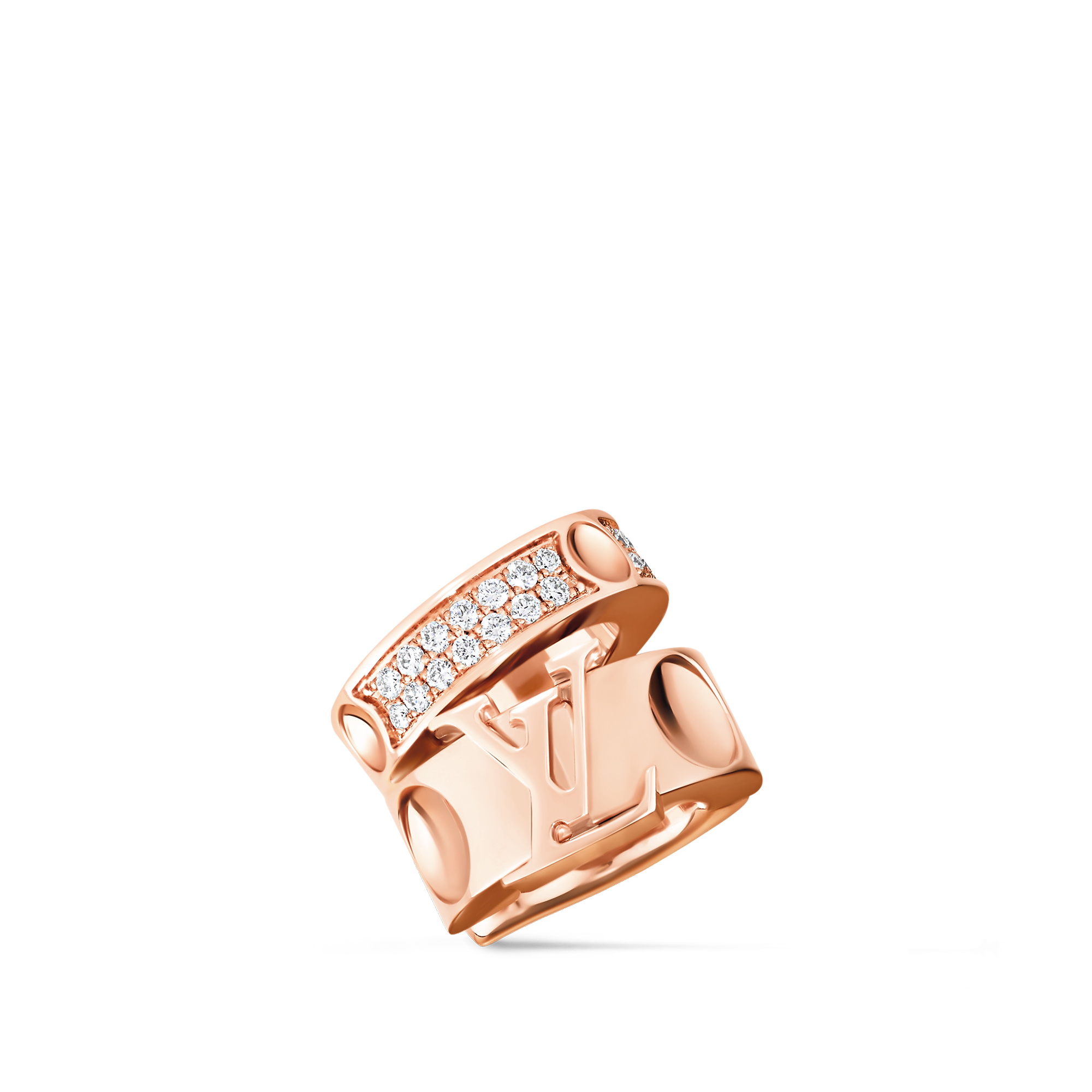 ピアス アンプラント ドゥーブル (ピンクゴールド×ダイヤモンド) 単品 - 画像 (2)