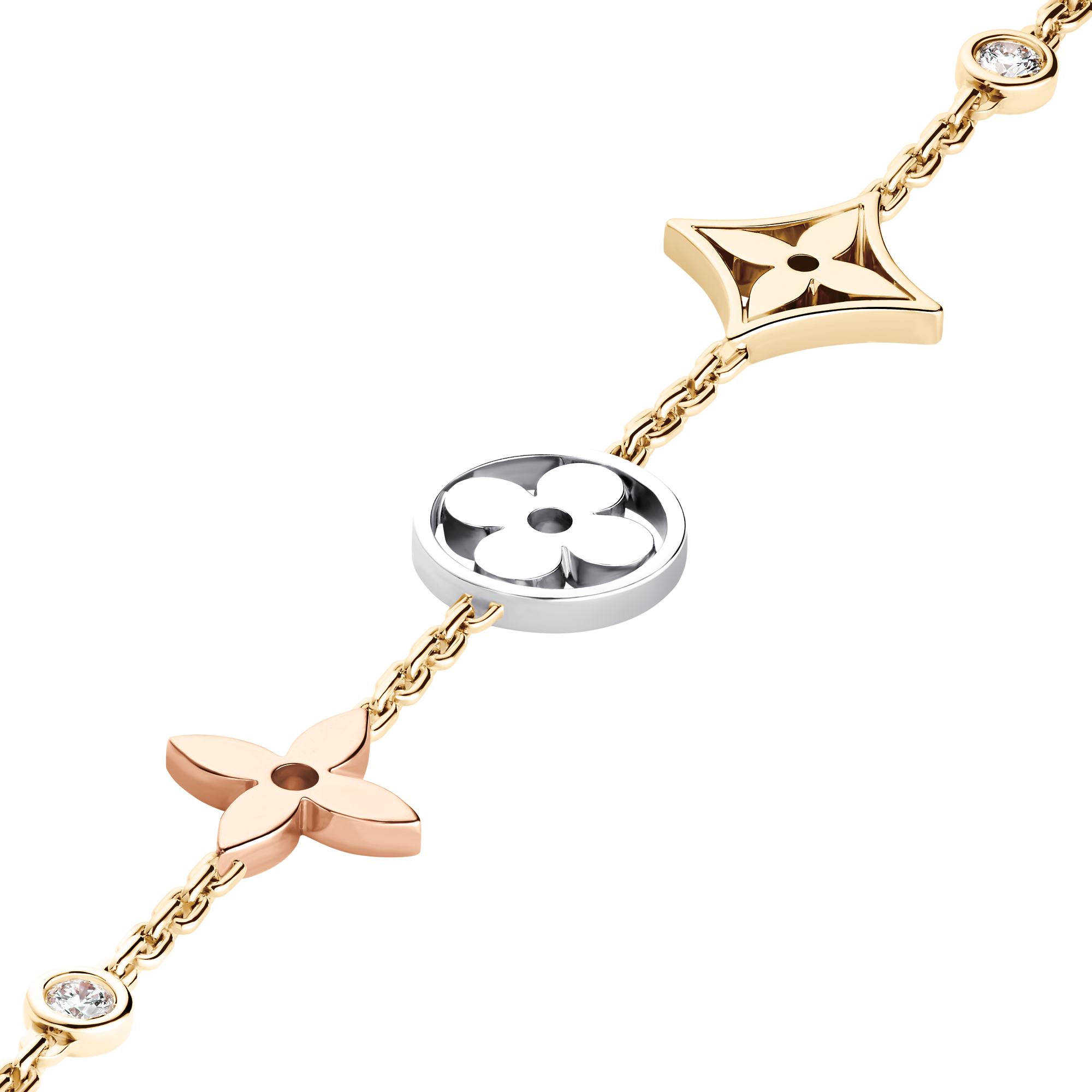 ブレスレット モノグラム・イディール(18K スリーゴールド×ダイヤモンド) - 画像 (3)