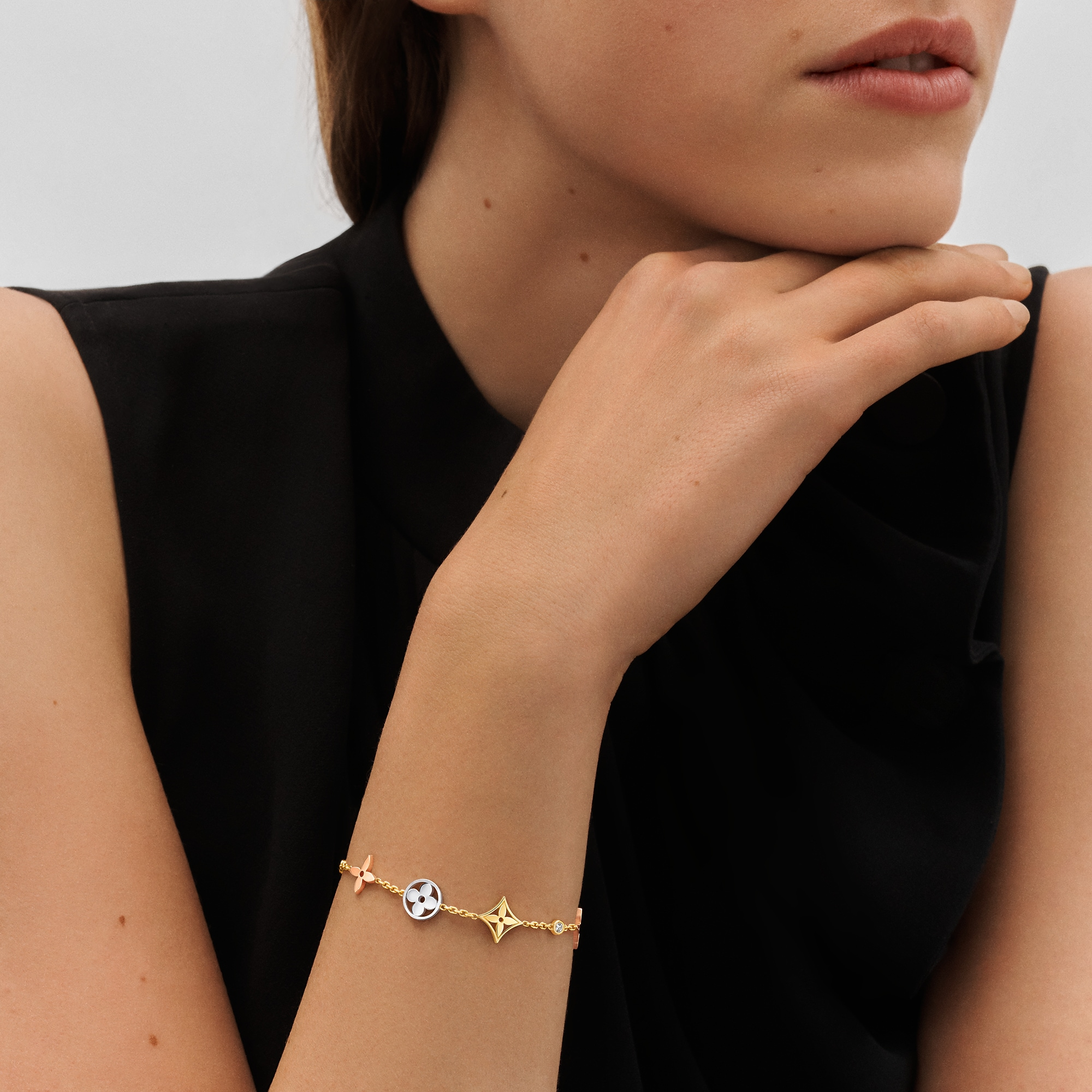 ブレスレット モノグラム･イディール(18K スリーゴールド×ダイヤモンド)