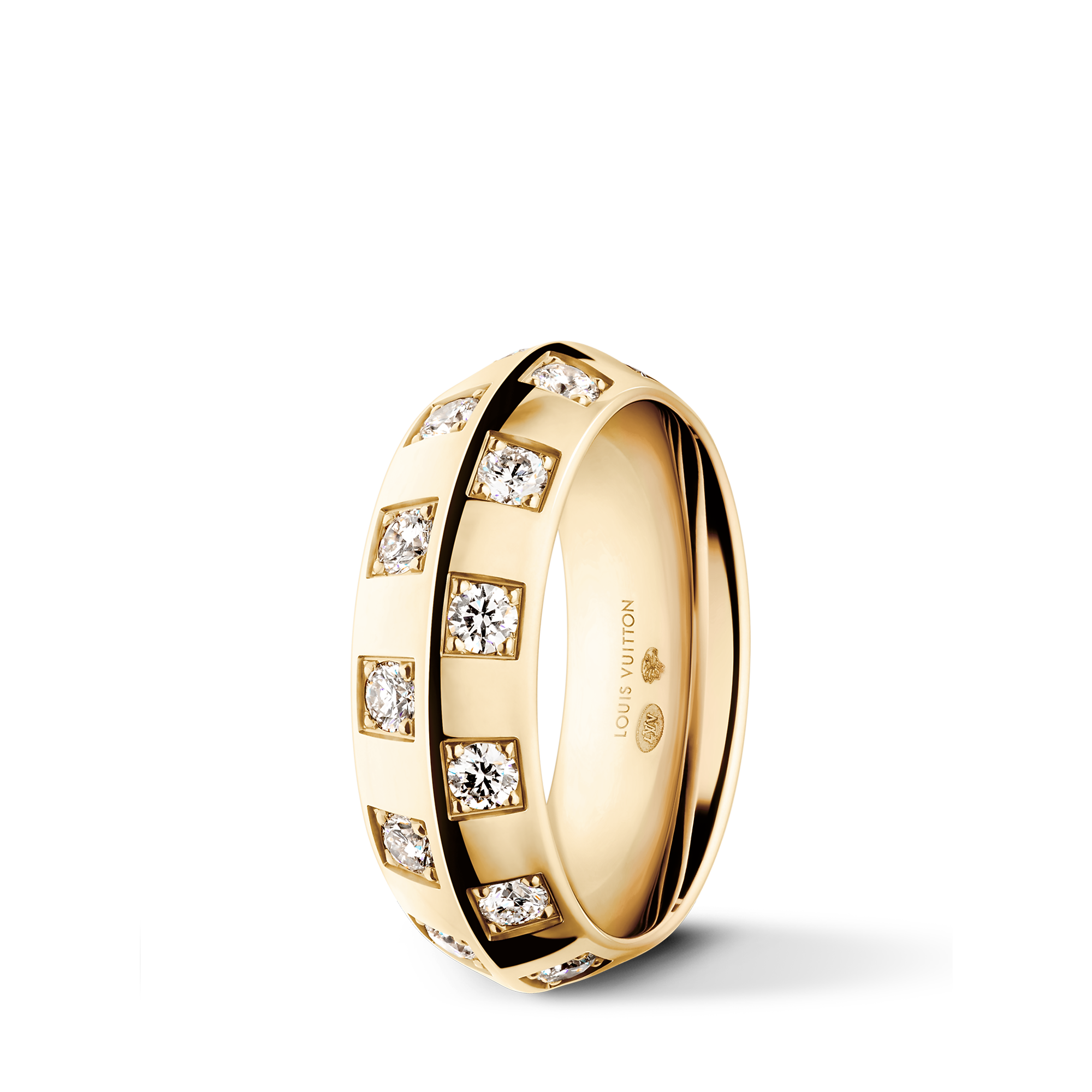 リング ル ダミエ ドゥ ルイ・ヴィトン 7mm (イエローゴールド×ダイヤモンド) - 画像 (3)