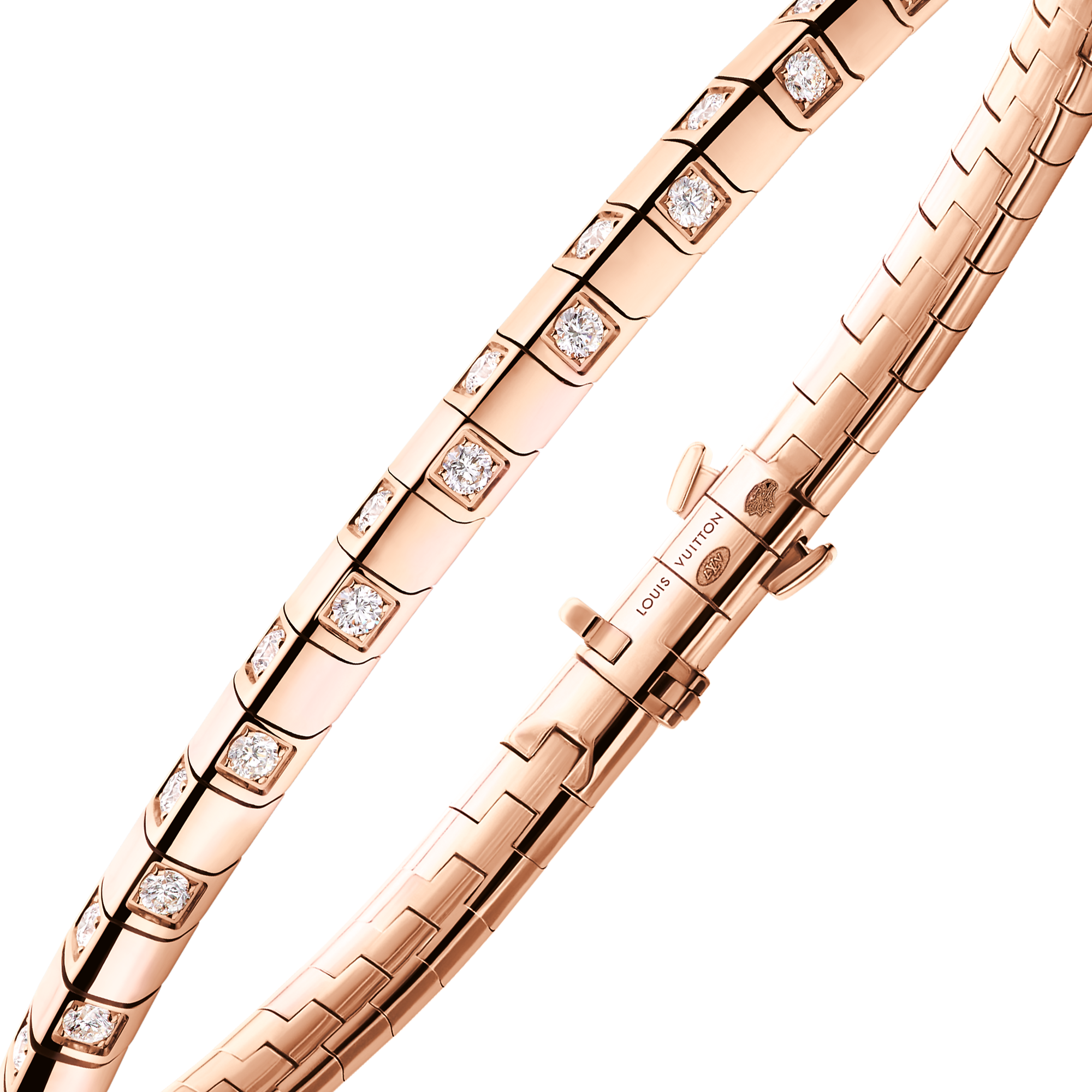 ブレスレット ル ダミエ ドゥ ルイ・ヴィトン 3.5mm (ピンクゴールド×ダイヤモンド) - 画像 (4)
