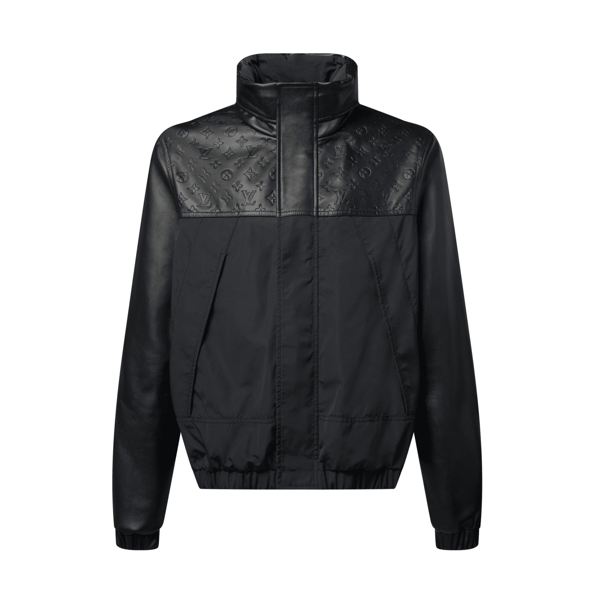 レザーミックス ウインドブレーカー - 画像 (2)