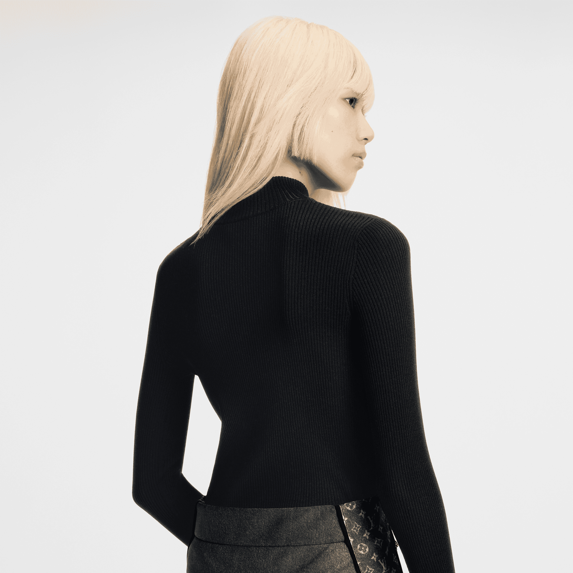 ロングスリーブ リブニットトップ - 画像 (6)