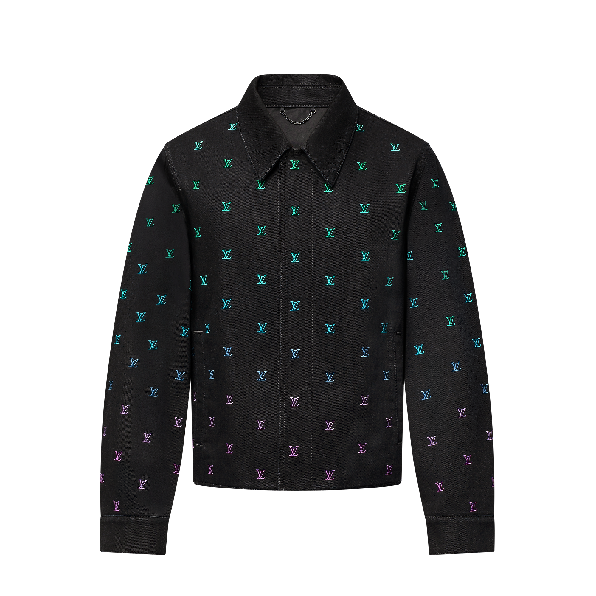 LV ブラゾン グラディエントエンブロイダリーデニム コーチジャケット