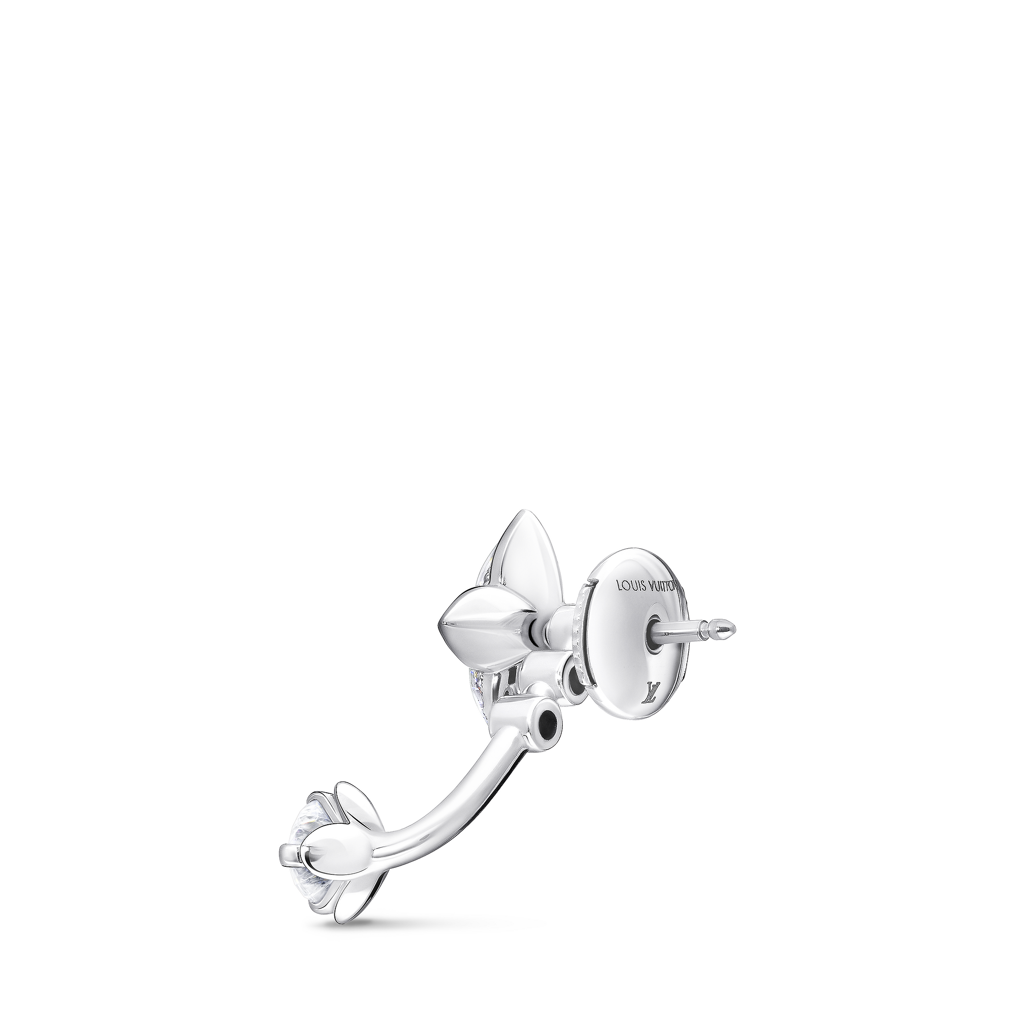 LV ダイヤモンド ピアス ダブル ラウンド 0.30CT (ホワイトゴールド×ダイヤモンド) 単品 - 画像 (4)
