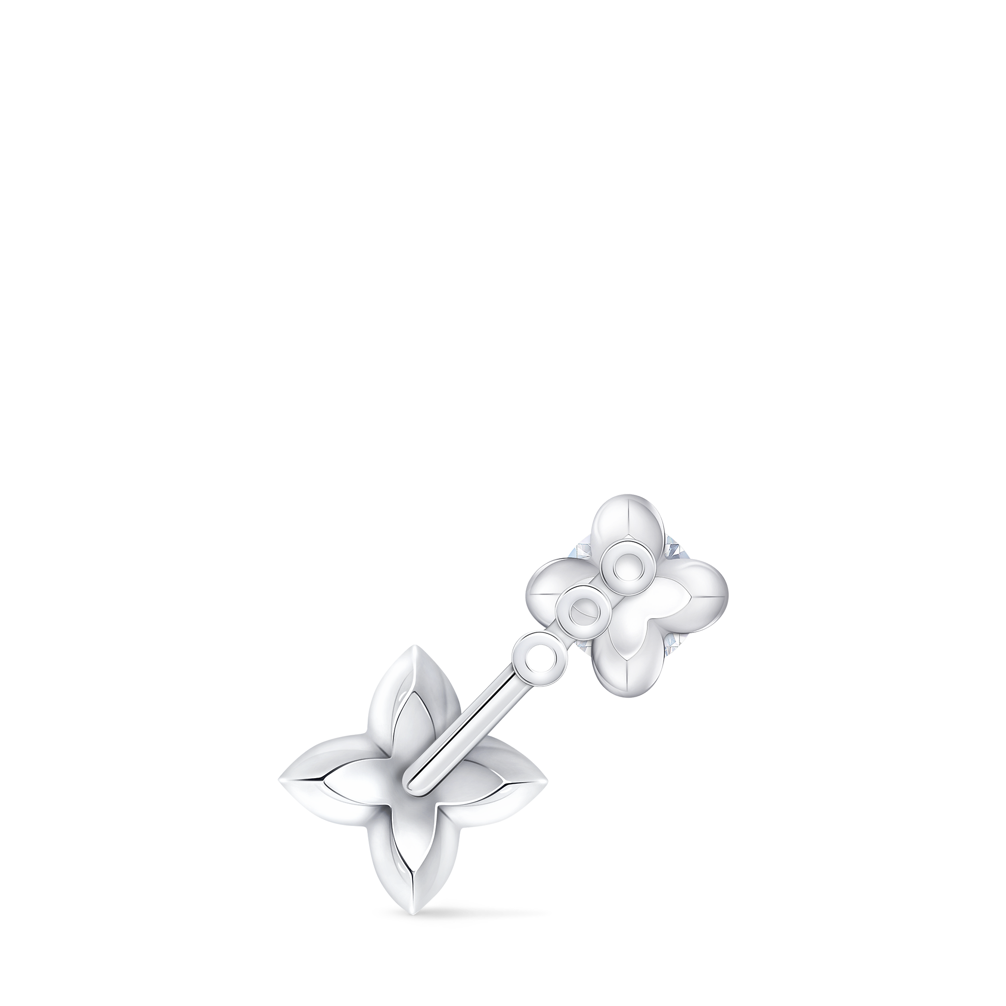 LV ダイヤモンド ピアス ダブル ラウンド 1.00CT (ホワイトゴールド×ダイヤモンド) 単品 - 画像 (4)