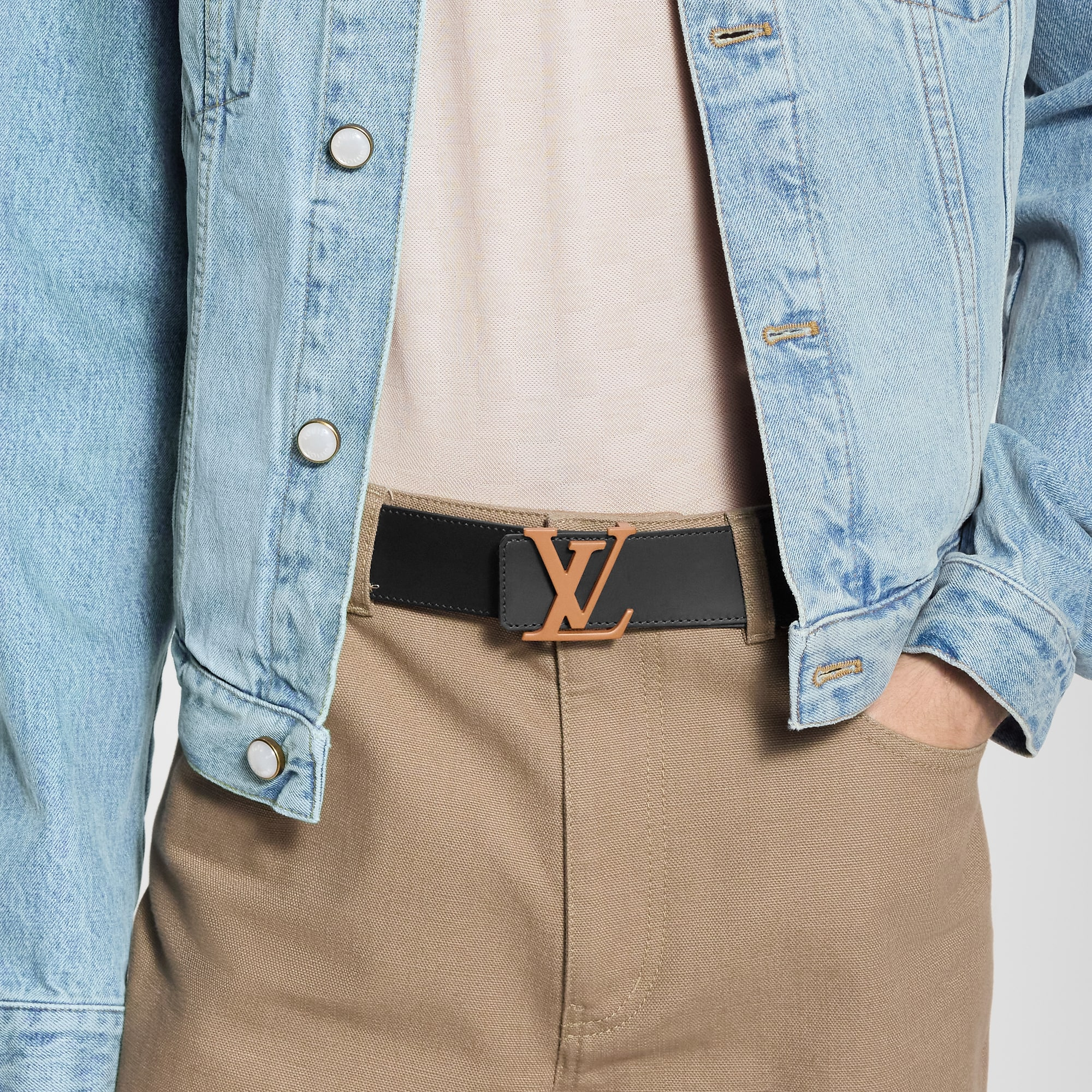 ベルト・LV イニシャル トリヨン モノグラム 40MM リバーシブル - 画像 (5)