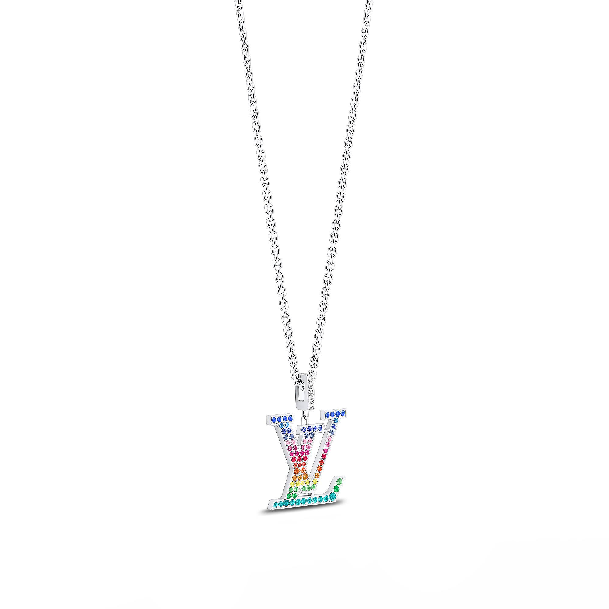 ペンダント LV XL レインボー (ホワイトゴールド×カラーストーン) - 画像 (4)