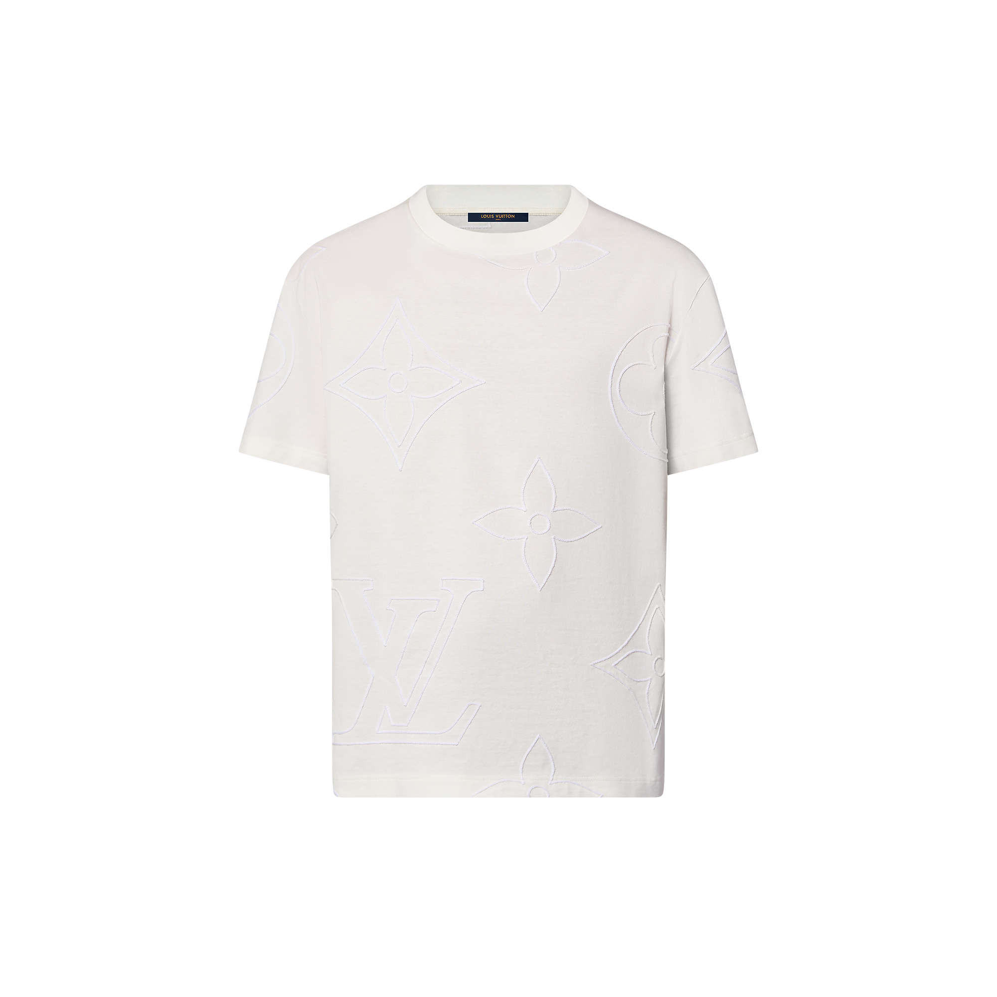 モノグラムエンブロイダードコットンTシャツ