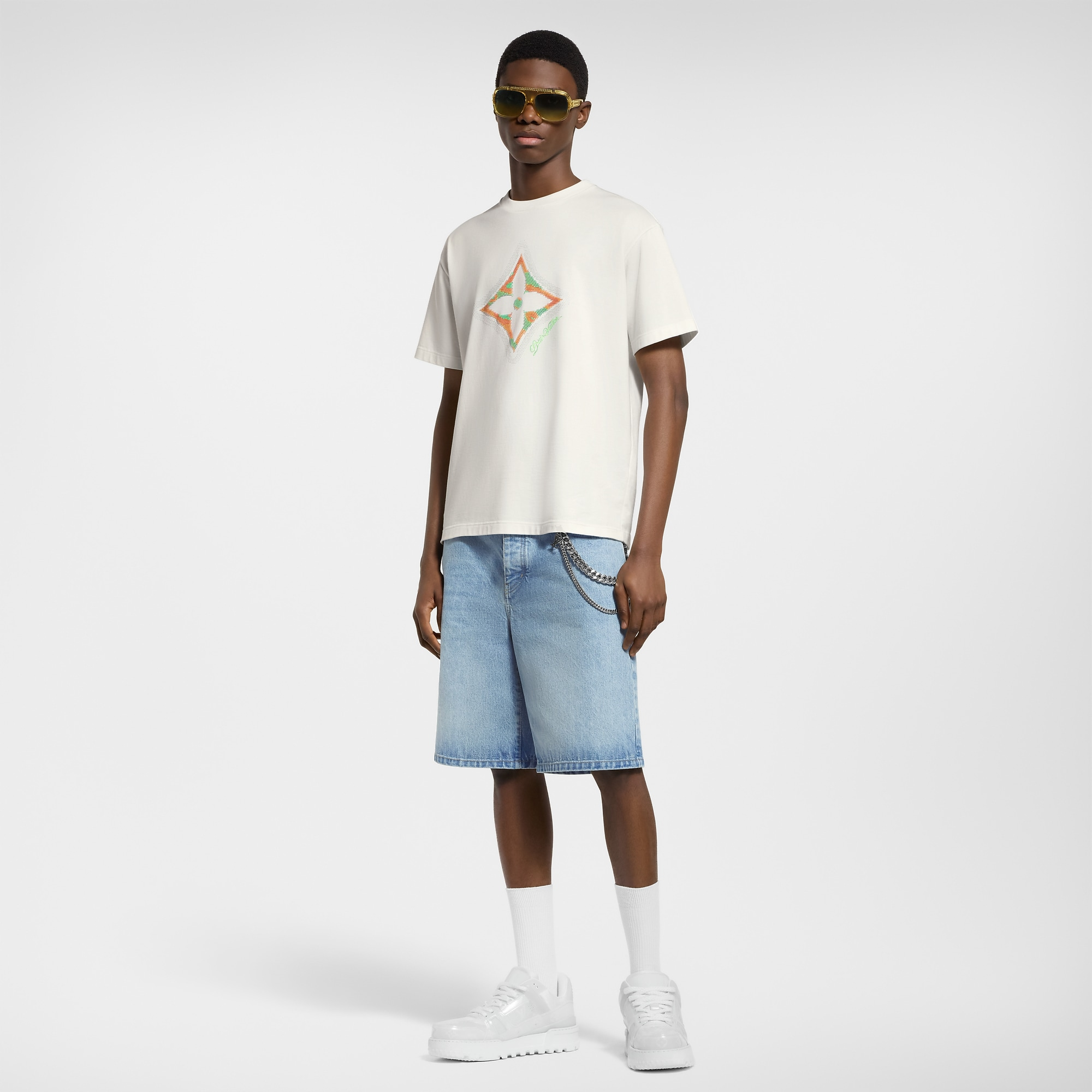 モノグラム フラワー 3DグラディエントプリントTシャツ