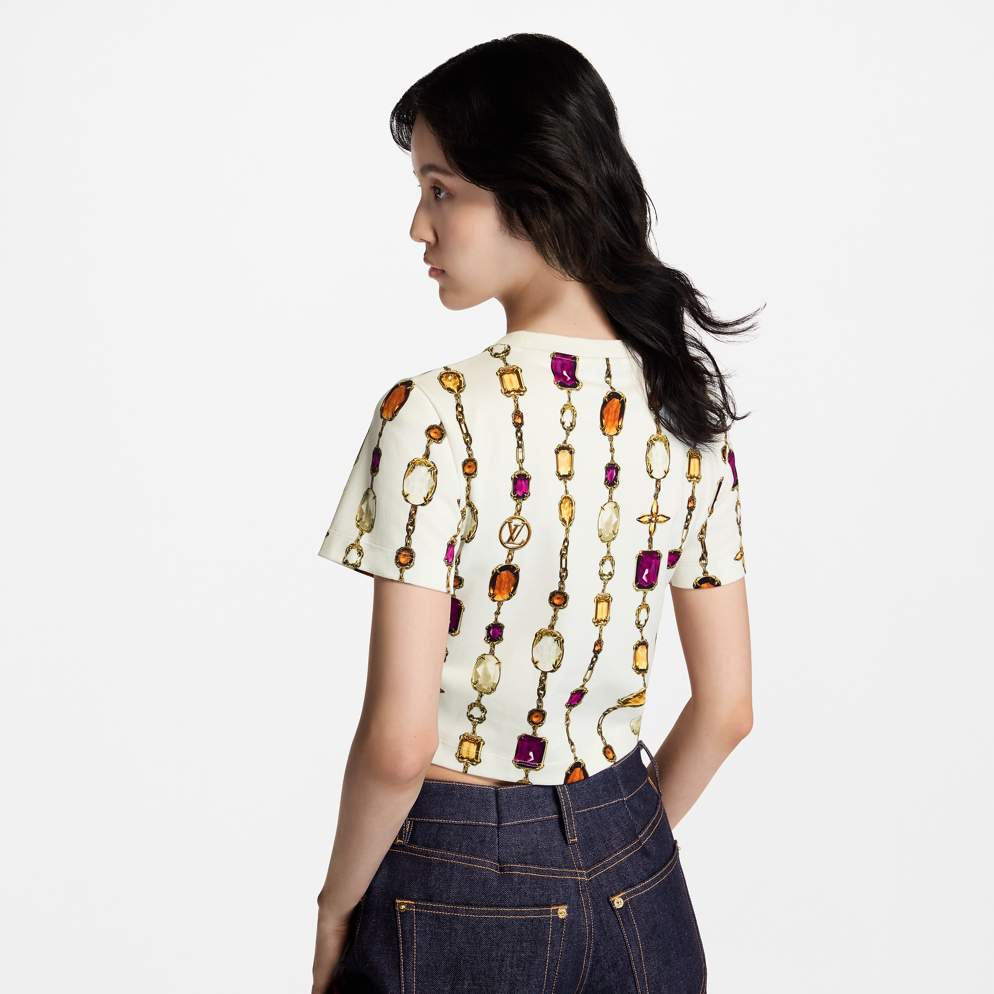ネックレスプリント クロップトップ - 画像 (6)