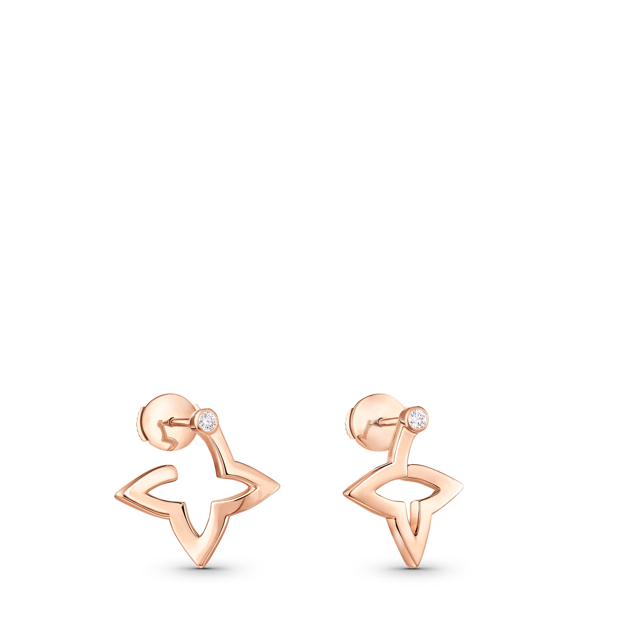 フープピアス オンブレ ブロッサム(ピンクゴールド×ダイヤモンド) - 画像 (3)