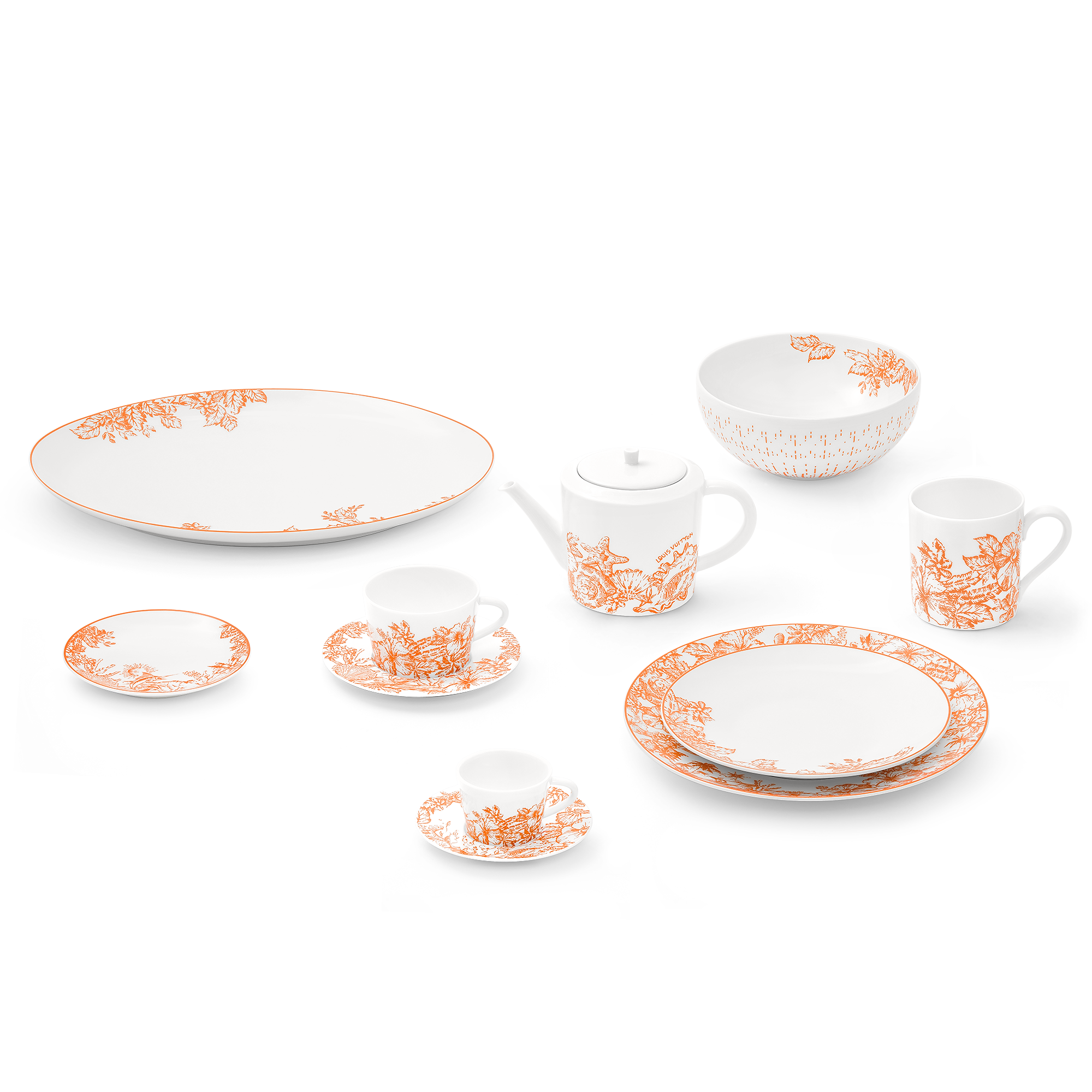 Set Of 2 Dinner Plates LV By The Pool - 画像 (2)