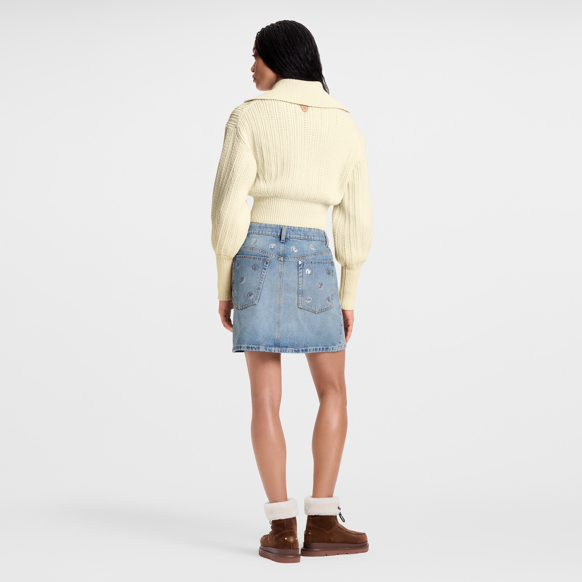 シグネチャーシークイン デニムミニスカート - 画像 (7)