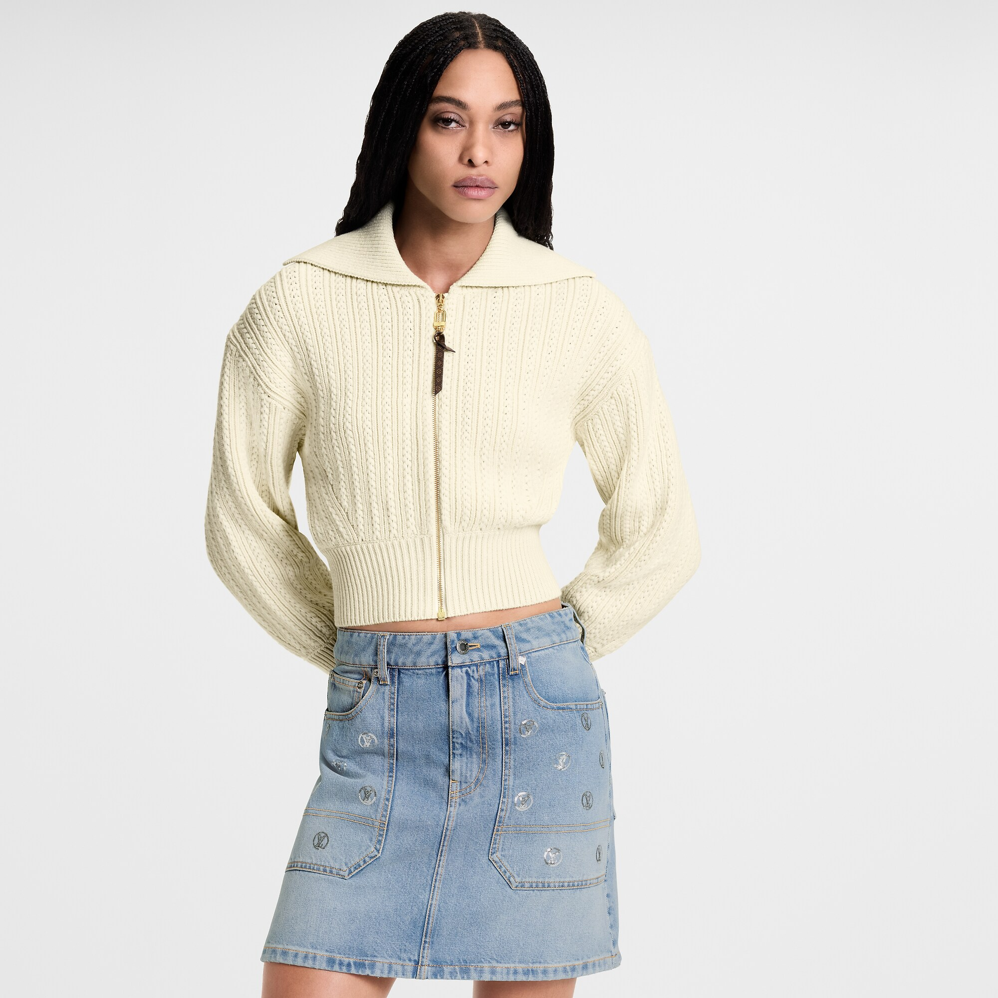 シグネチャーシークイン デニムミニスカート - 画像 (5)