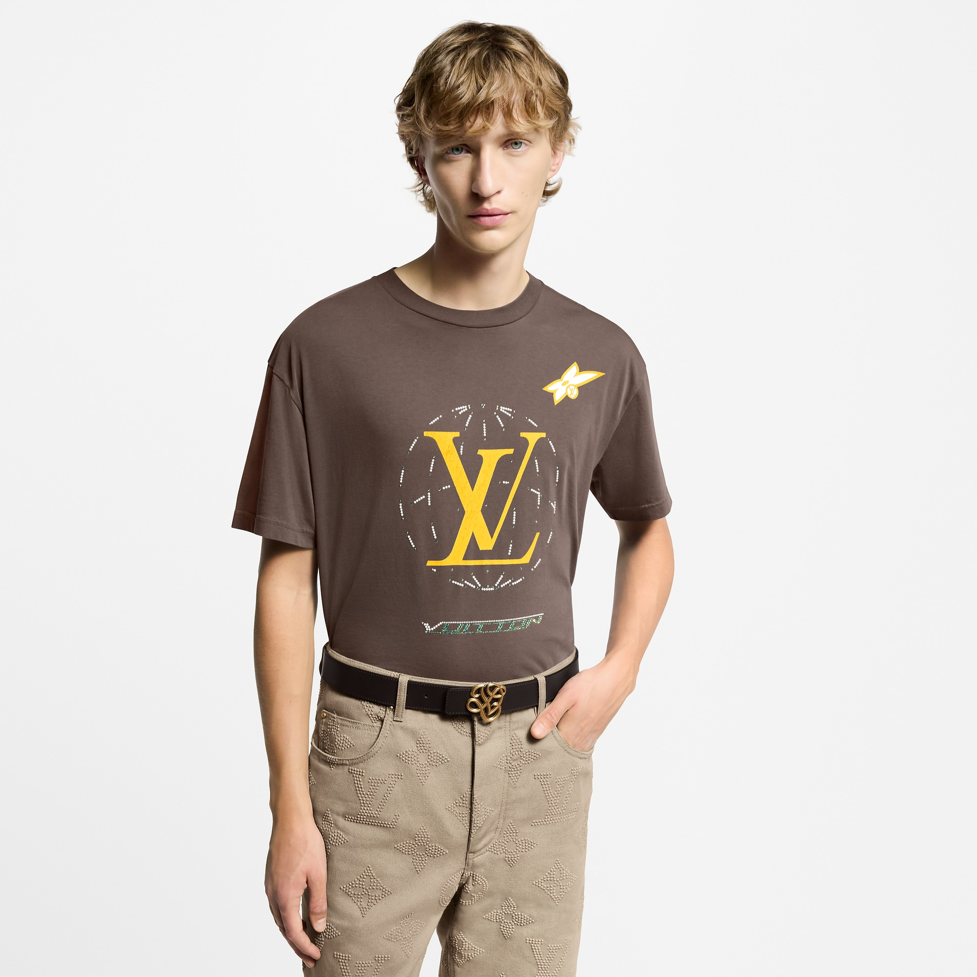 ウォッシュドエンベリッシュド コットンTシャツ - 画像 (3)