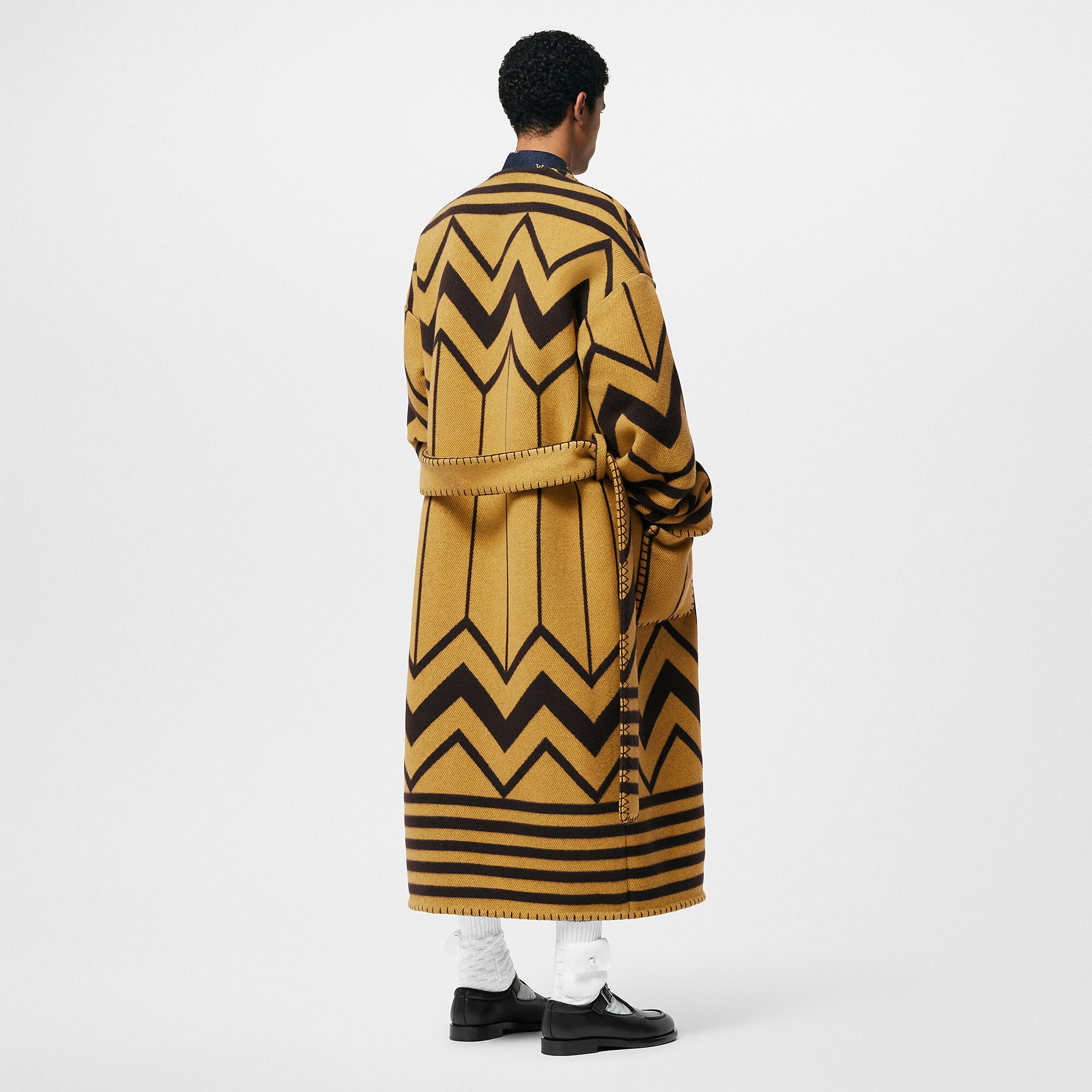 ウールアンドカシミヤプレンドブランケットコート - 画像 (4)